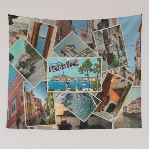 Item preview, Greetings from Rovinj  in Croatia Vintage style retro souvenir designed and sold by DeveloperProp0.
