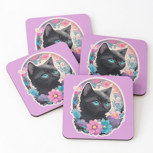 Item preview, Bombay Cat with ornament flowers designed and sold by ColourfulTimes.