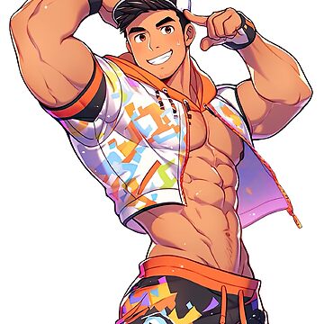 A handsome muscular anime Boy