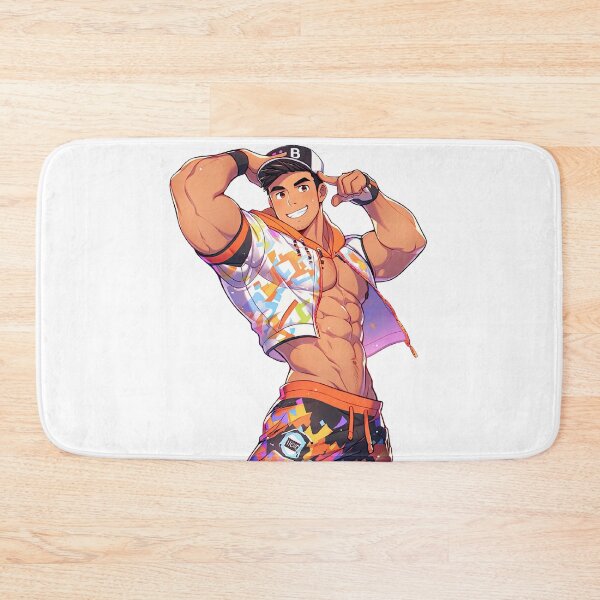 Item preview, Cute Muscular Gay Guy Flexing designed and sold by homorohomo.
