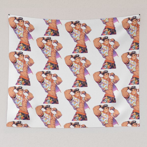 Item preview, Cute Muscular Gay Guy Flexing designed and sold by homorohomo.