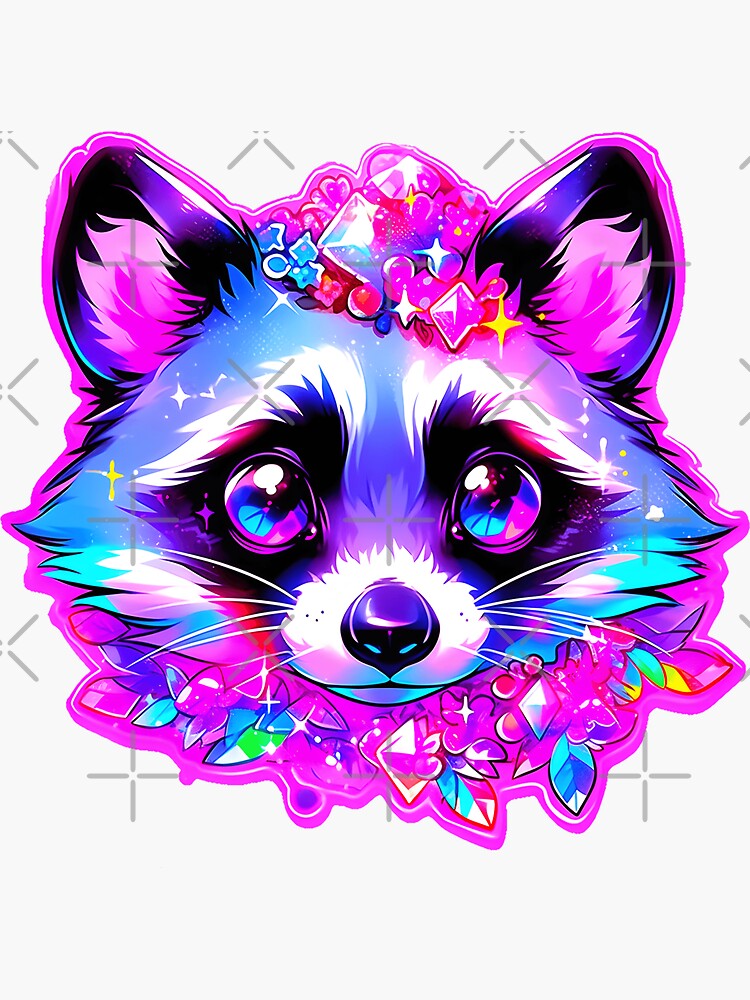 Cute Raccoon Stickers | Water-Resistant Sticker | Stickers for laptop,  journal, notebooks