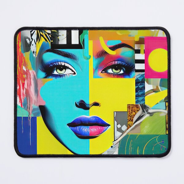Item preview, Modern art abstract collage with beautiful woman's face designed and sold by MagicStrawberry.