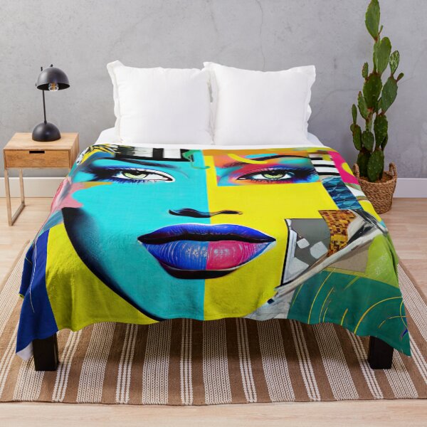Item preview, Modern art abstract collage with beautiful woman's face designed and sold by MagicStrawberry.