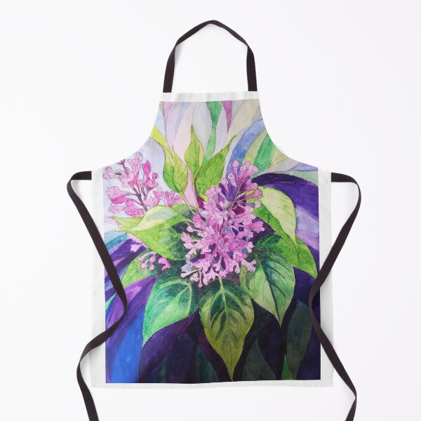Item preview, Lilacs watercolour painting with psychedelic background designed and sold by esvb.