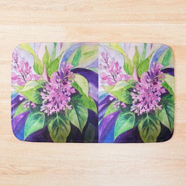 Item preview, Lilacs watercolour painting with psychedelic background designed and sold by esvb.