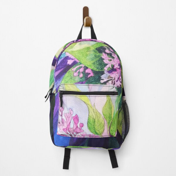 Item preview, Lilacs watercolour painting with psychedelic background designed and sold by esvb.