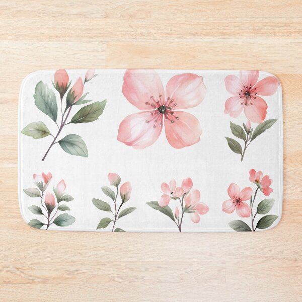 Item preview, Arrangement of spring pink flowers against a white background. Blooming concept. Flat lay. designed and sold by anytka.