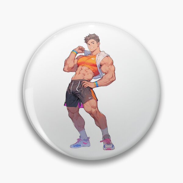 Item preview, Cute Muscular Gay Guy Flexing designed and sold by homorohomo.