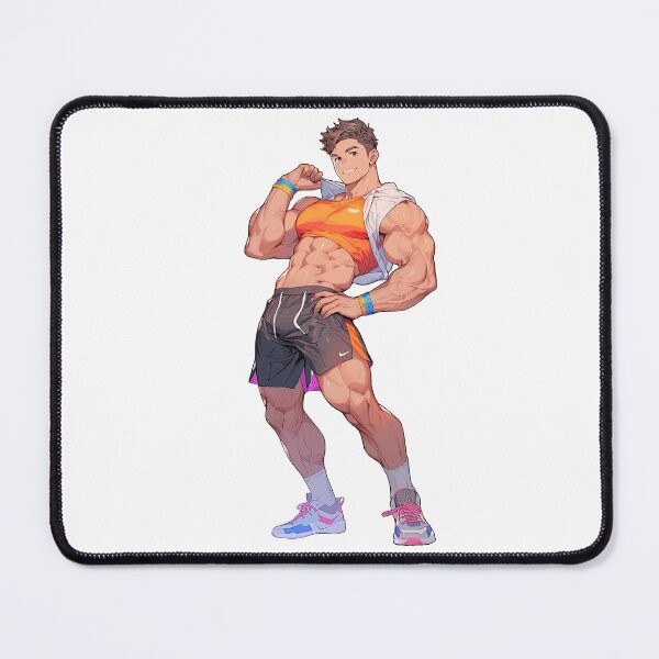 Item preview, Cute Muscular Gay Guy Flexing designed and sold by homorohomo.