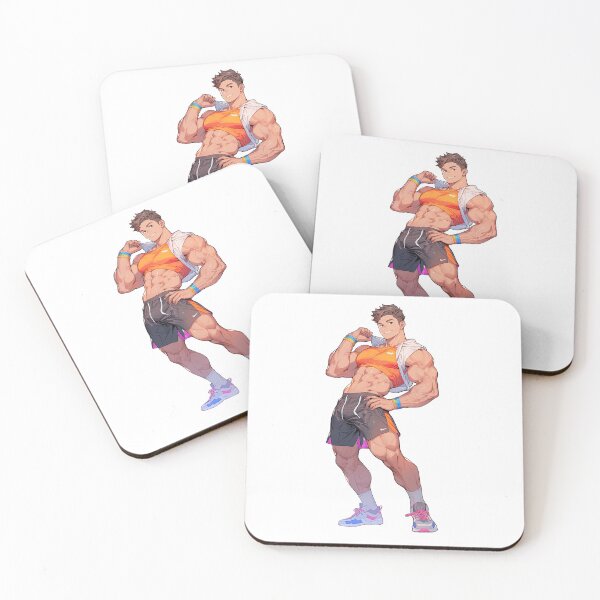 Item preview, Cute Muscular Gay Guy Flexing designed and sold by homorohomo.