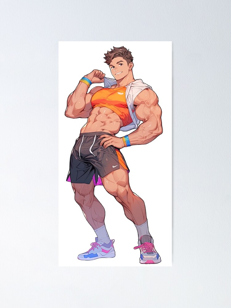 Muscular Anime Boy | Poster