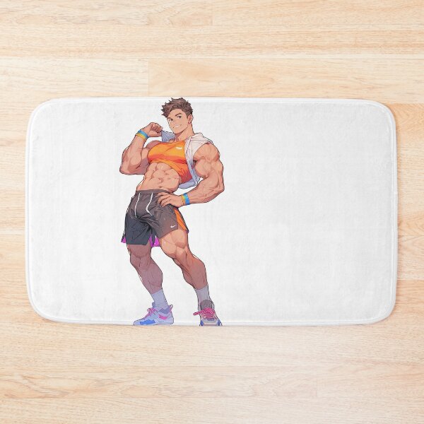 Item preview, Cute Muscular Gay Guy Flexing designed and sold by homorohomo.