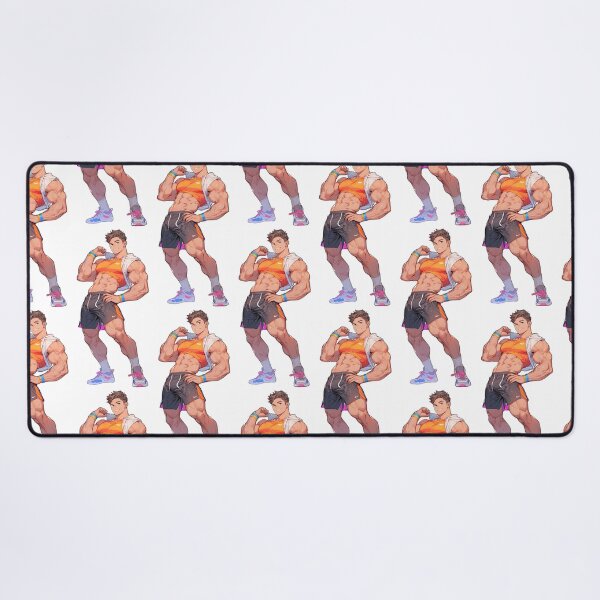 Item preview, Cute Muscular Gay Guy Flexing designed and sold by homorohomo.