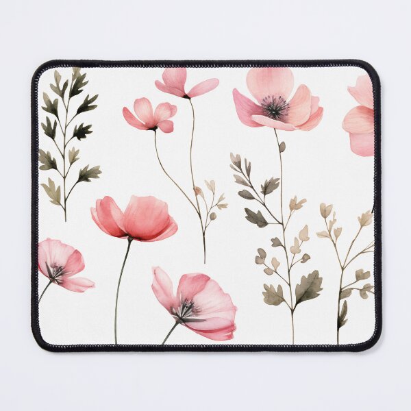 Artikelvorschau, Arrangement of spring pink flowers against a white background. Blooming concept. Flat lay. entworfen und verkauft von anytka.