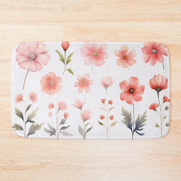 Item preview, Arrangement of spring pink flowers against a white background. Blooming concept. Flat lay. designed and sold by anytka.