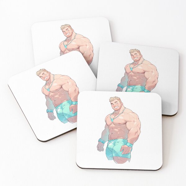 Item preview, Cute Muscular Gay Guy Flexing designed and sold by homorohomo.