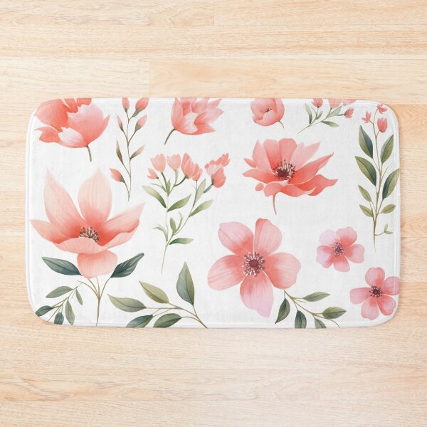 Item preview, Arrangement of spring pink flowers against a white background. Blooming concept. Flat lay. designed and sold by anytka.