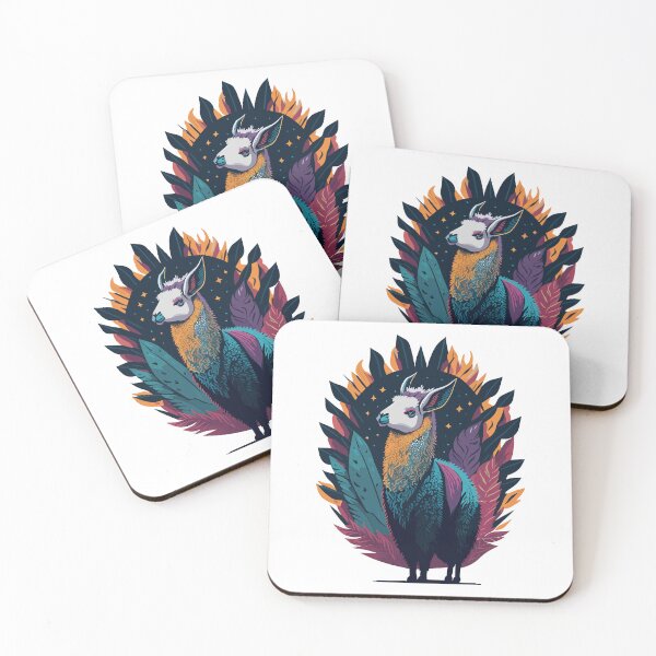 Item preview, Colorful Llama Illustration Design designed and sold by The Funscape Store.