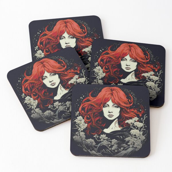 Item preview, Ukiyo-e Fairy Tale Female Empowerment Black and White Female Portrait  designed and sold by BrandonArtWorld.