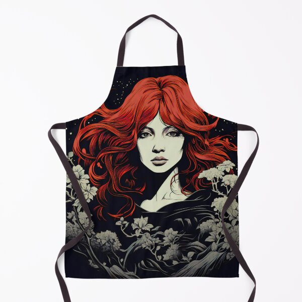 Item preview, Ukiyo-e Fairy Tale Female Empowerment Black and White Female Portrait designed and sold by BrandonArtWorld.
