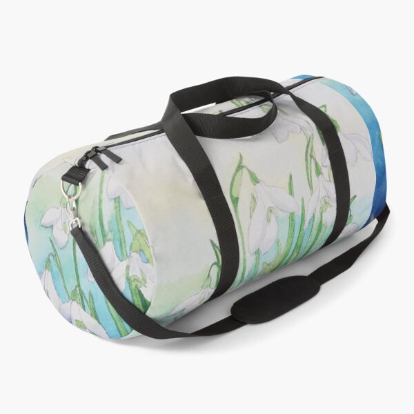 Item preview, Snowdrops watercolour painting with a blue background.  designed and sold by esvb.