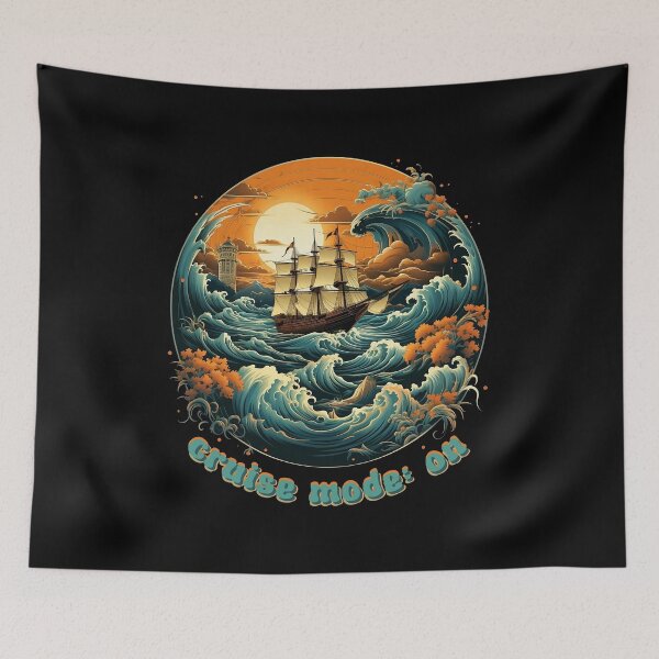 Item preview, Cruise Mode On, Funny Cruise Quote designed and sold by PRYMULLART.