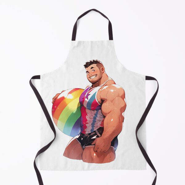 Item preview, Cute Beefy Muscular Gay Guy Flexing designed and sold by homorohomo.