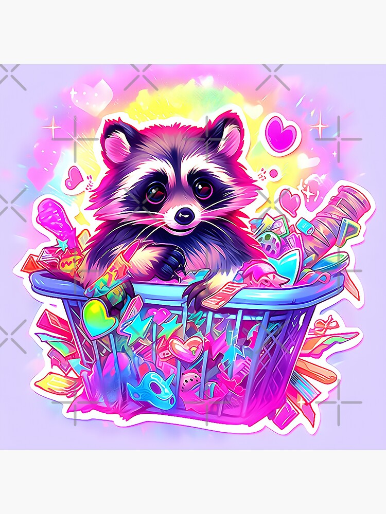 Raccoon Pack Sticker for Sale by lmmanning