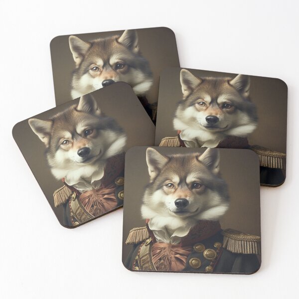 Item preview, Wolf in Military Uniform, Animal Renaissance Portrait designed and sold by Futuriddle.