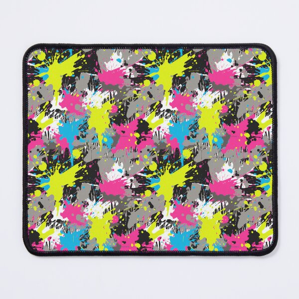 Aperçu de l'œuvre Neon 80's Grunge Splatter Paint Style illustré Seamless Pattern créée et vendue par PatternsFTW.