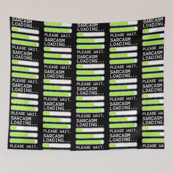 Item preview, computer message sarcasm loading levels stacked (white) designed and sold by mystudiocreate.