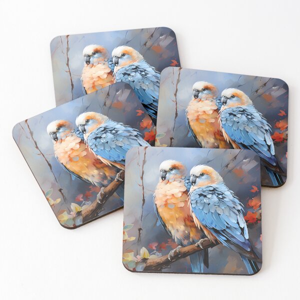 Item preview, Two Budgies On Branch designed and sold by alacaz.