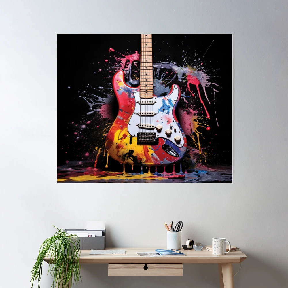 Guitar Art - Abstract Digital - Fender Stratocaster