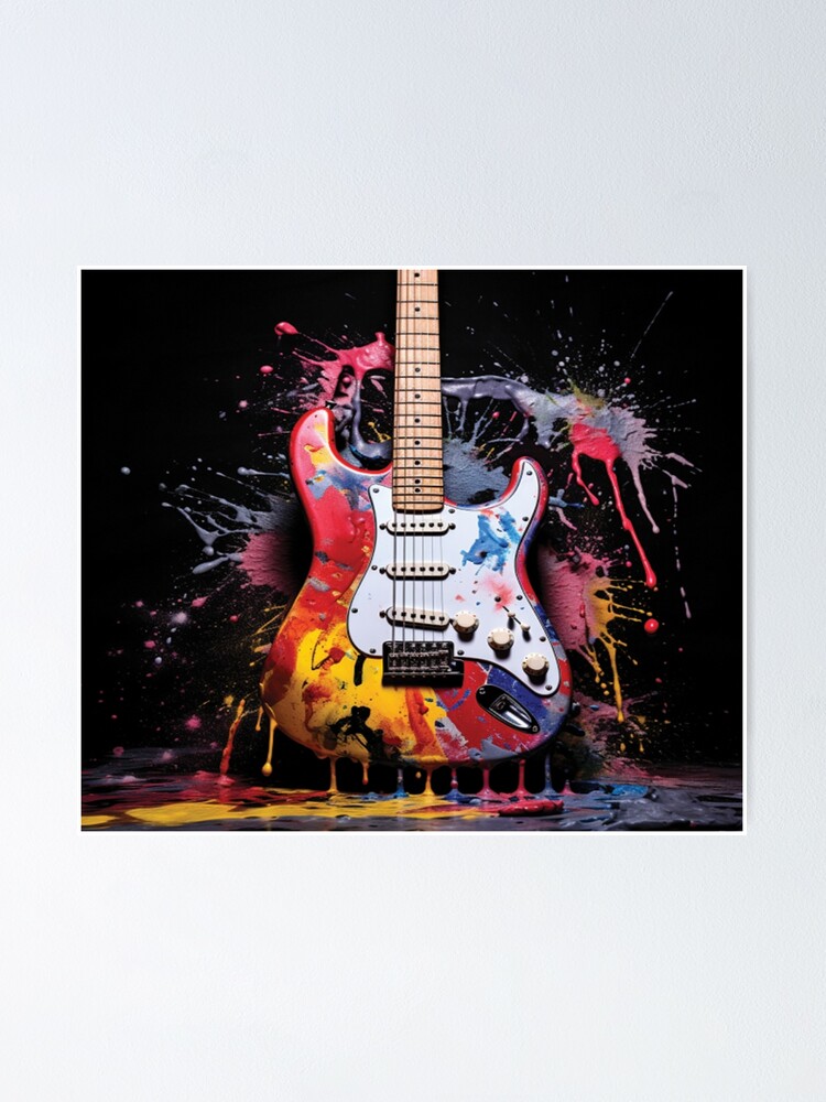 Guitar Art - Abstract Digital - Fender Stratocaster