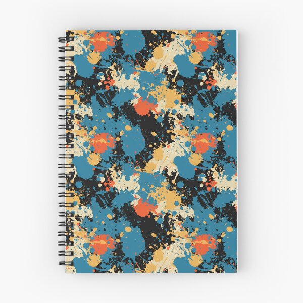 Item preview, Blue Red Orange Grunge Splatter Paint Style Illustrated Seamless Pattern designed and sold by PatternsFTW.