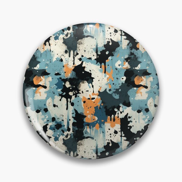 Item preview, Orange Teal Black Grunge Splatter Paint Style Illustrated Seamless Pattern designed and sold by PatternsFTW.