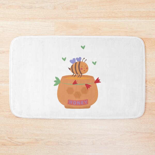 Item preview, Cute bee on the honey jar designed and sold by OM-lova.