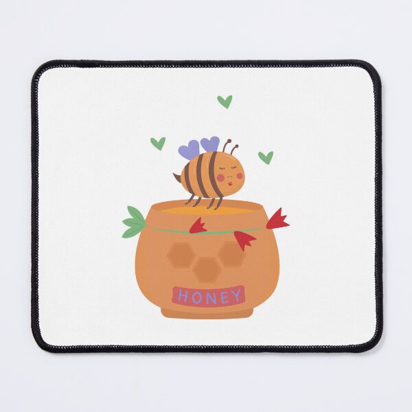 Item preview, Cute bee on the honey jar designed and sold by OM-lova.