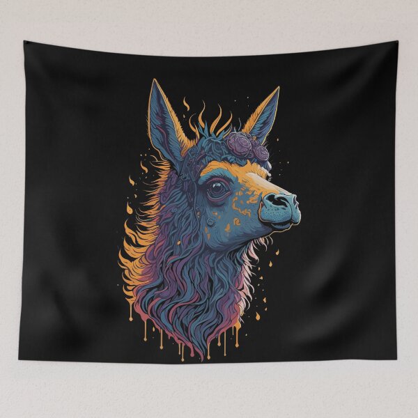Item preview, Colorful Llama Illustration Design designed and sold by The Funscape Store.