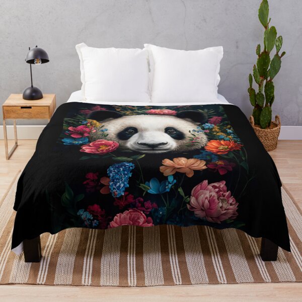 Item preview, cool panda with flowers art work poster designed and sold by Mk5studio.