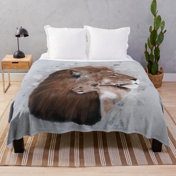 Item preview, Male Lion embraces Cub designed and sold by Barbara Felts.