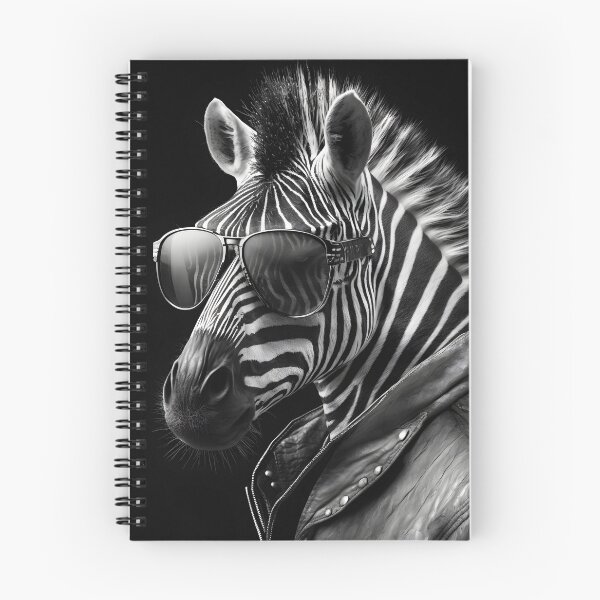 Item preview, cool zebra modern with sunglasses leather jacket designed and sold by Mk5studio.
