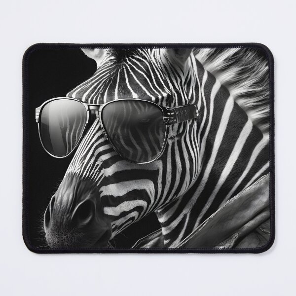 Item preview, cool zebra modern with sunglasses leather jacket designed and sold by Mk5studio.
