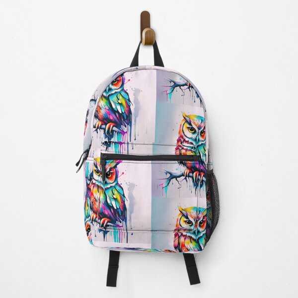 Item preview, Rainbow Watercolor Dripping Paint Owl designed and sold by WitchyWare.
