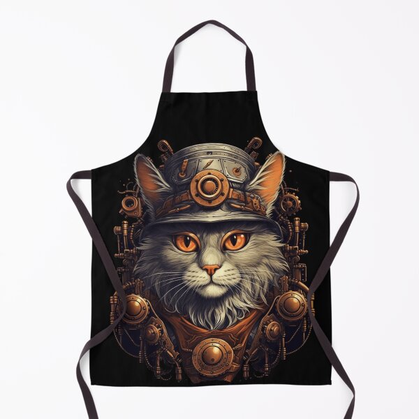 Item preview, Steampunk Retro Vintage Cat in Grey Hat designed and sold by bellabitis.