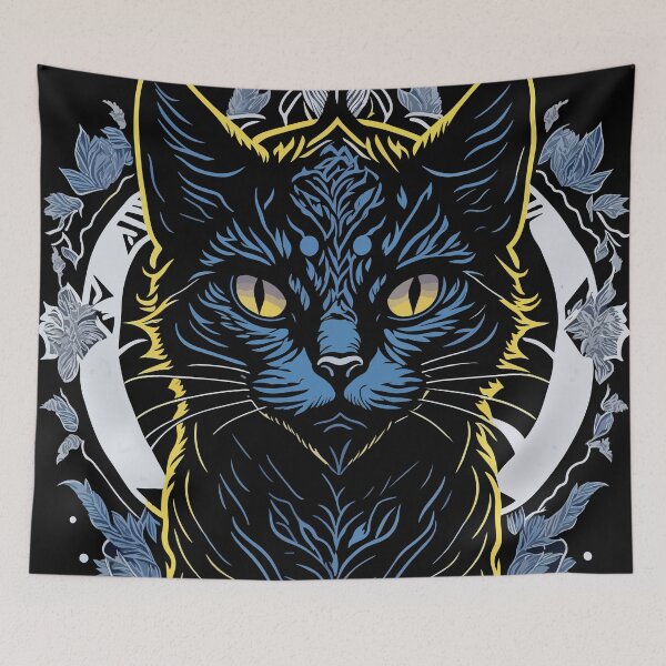 Item preview, mystical cat designed and sold by HJRP.