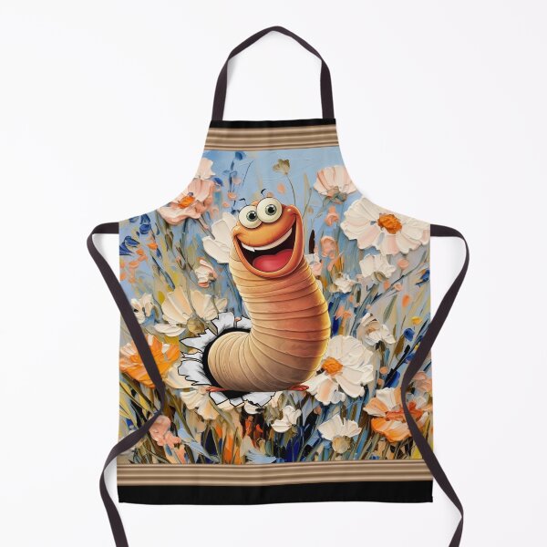 Item preview, Blooming painting with a cartoon worm designed and sold by MyMerryMary.