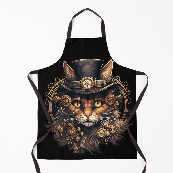 Item preview, Steampunk Retro Vintage Cat in Black Hat designed and sold by bellabitis.