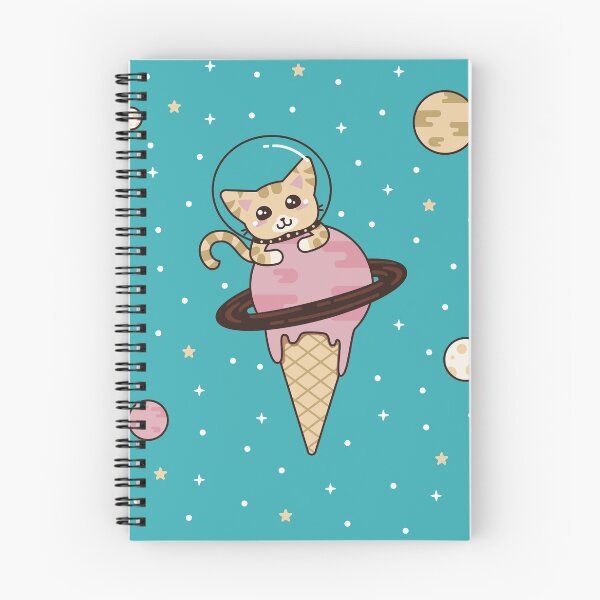 Item preview, Space Cat with Ice Cream Cone designed and sold by latheandquill.